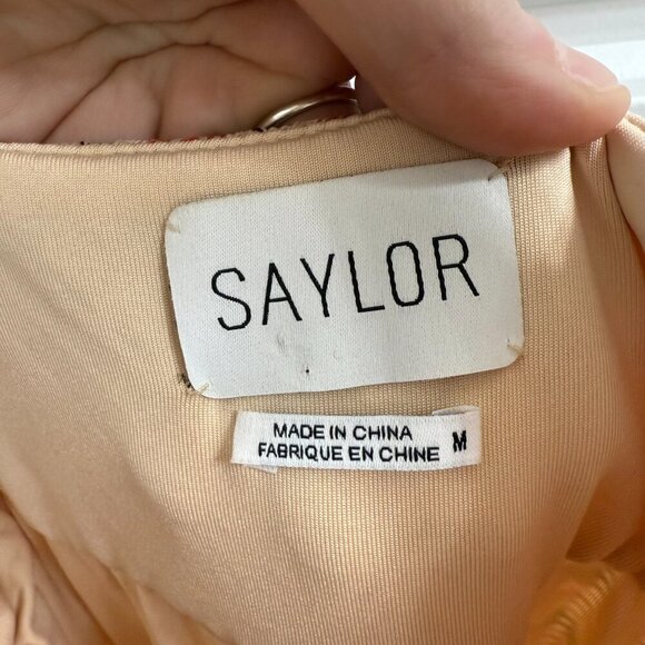 Saylor Colorful Chevron Midi Dress Size Medium - Picture 3 of 4